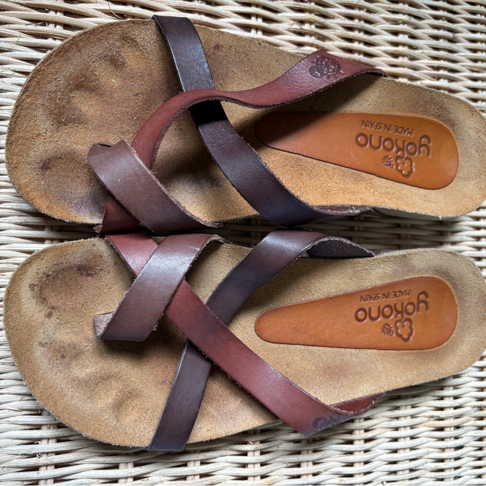 Yokono Made in Spain Brown Leather Sandals